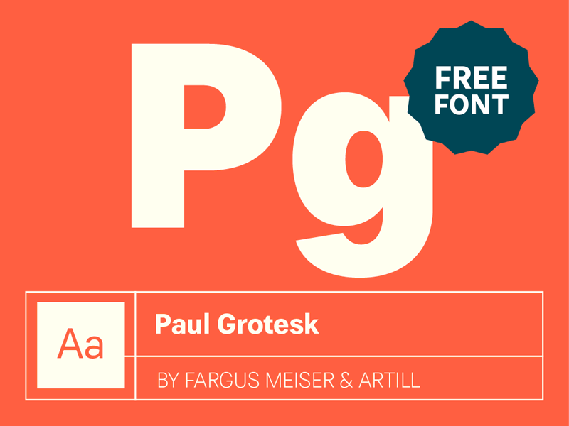 Free Font "Paul Grotesk" artill best download font free free font freebie grotesk grotesque pro typography