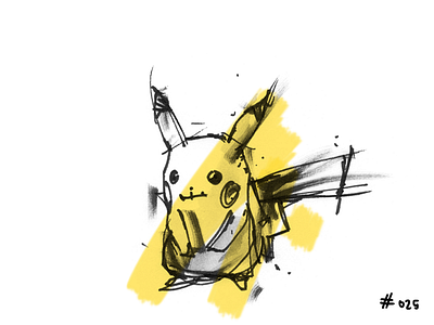 Pokemon Sketch Nr. 025 character fanart illustration pikachu pokemon pokemon go