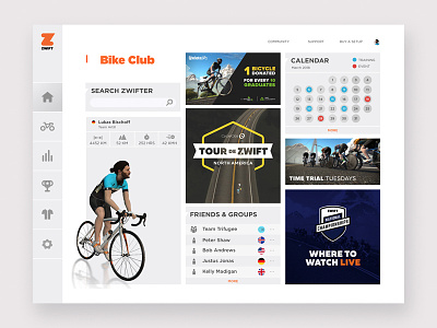 ZWIFT App - Concept app bike design interface sport ui ux zwift