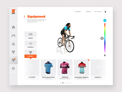 ZWIFT App - Concept app bike design interface sport ui ux zwift