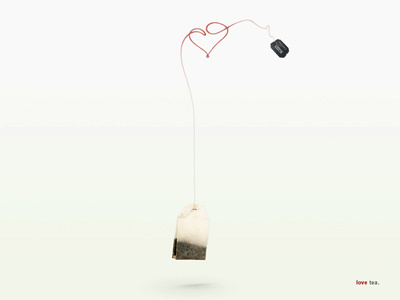 love tea. digital grafik heart illustration love photoshop tea vakuum