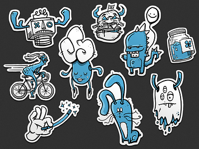Inktober 2018 - Sticker character illustration inktober 2018 monster sketch sticker street art