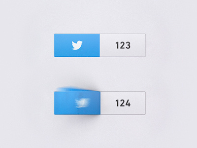 Animated Twitter Button after effects animation artill count facebook gif google icon like photoshop social twitter ui web