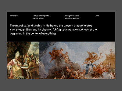 Kaliphate - Homepage interface landing page minimal portfolio typography ui ux website
