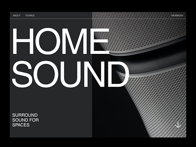 Home Sound - Chime Studio interface landing page minimal music sound typography ui ux website