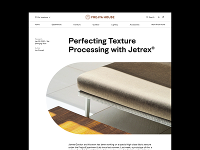 Frejya House - Blog art direction interface landing page layout typography web