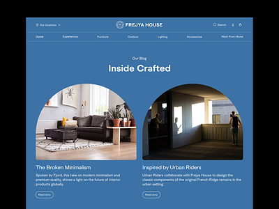 Frejya House - Blog blog housing interface landing page typography ui ux website