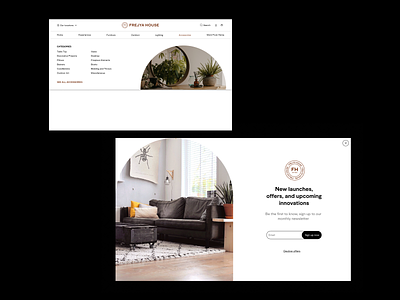Frejya House - Components interface landing page minimal typography ui ux website