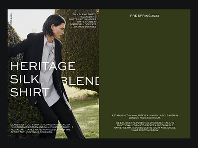 BITE Studios Pre-Spring 2023 - Exploration clothing design fashion interface luxury minimal typography ui ux website