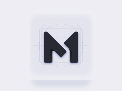 M - Initial Personal Logo gradient grid grid logo icon icon design logo logodesign logotype m monogram monogram logo personal logo shadow ui vibrant