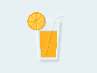 Orange design drink fresh graphic design icon icon design icon illustration illustration juice neomorphism orange orange juice straw ui ui design