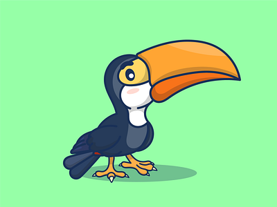 Mako the Toucan abstract design animals color illustration toucan