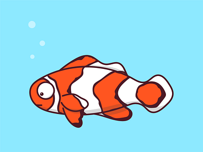 Omen the Clownfish animals animals logo clownfish color design fish illustration ocean vector water