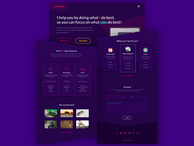 Personal page design (full page version) design header illustration landing personal portfolio svg ui uidesign