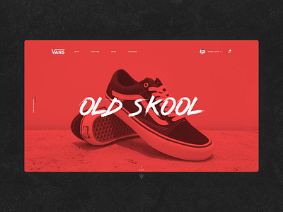 Vans Old Skool design branding design header landing typography ui uidesign