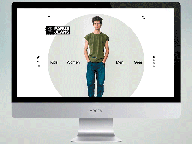 ParusJeans animation concept ui ux website