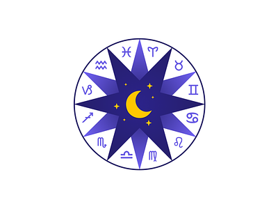 Logohoroscope app branding design icon illustration logo ui vector