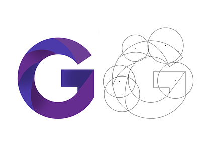 Logo G blue circle g logo purple vectors