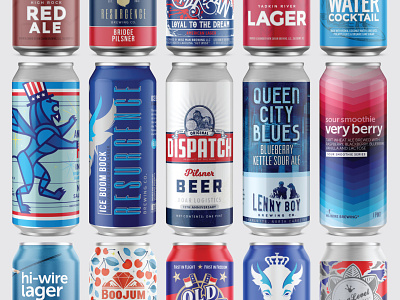 Red, White & Blue Cans