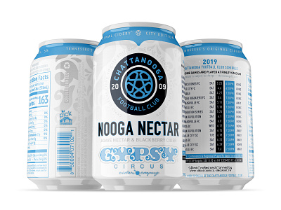 Gypsy Circus / Chattanooga FC can chattanooga cider football mockup packaging soccer sports tennessee