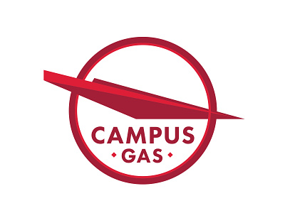 Campus Gas architecture branding classic googie logo service station