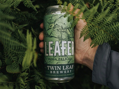 Leafer IPA ants asheville beer can green illustration ipa label leaf leaves nature