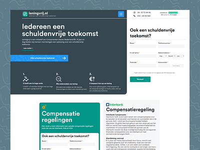 Leningvrij site design bluegap.nl branding flat flat design hero homepage logo ux vector web