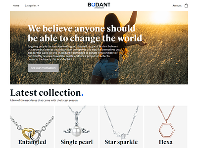 Bodant - world changing jewelry bodant.com branding flat flat design jewelry jewelry shop ux web webshop