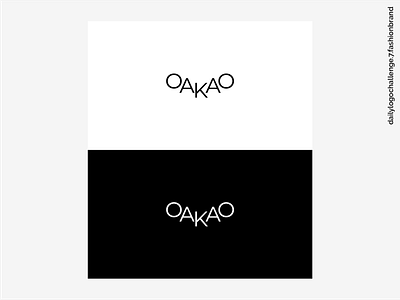 Daily Logo Challenge #07 - Fashion Brand daily 100 challenge dailylogochallenge dribble fashion brand fashion brand logo fashion brand wordmark graphic design logo logo7 logochallenge logos logotype oakao vector