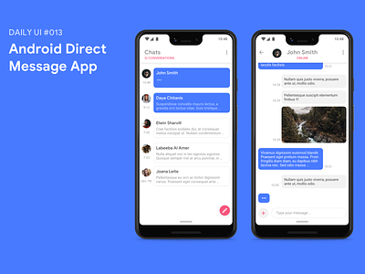 Daily UI #013 - Direct Messaging android daily 100 daily ui design direct messaging dribbble google google pixel 3 product sans sketch ui ui design user inteface vector