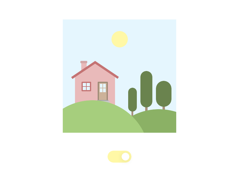 Daily UI #015 - On / Off Switch illustration vector sketch dribbble design user interface ui design ui daily 100 house landscape night day switch off on on off switch daily ui