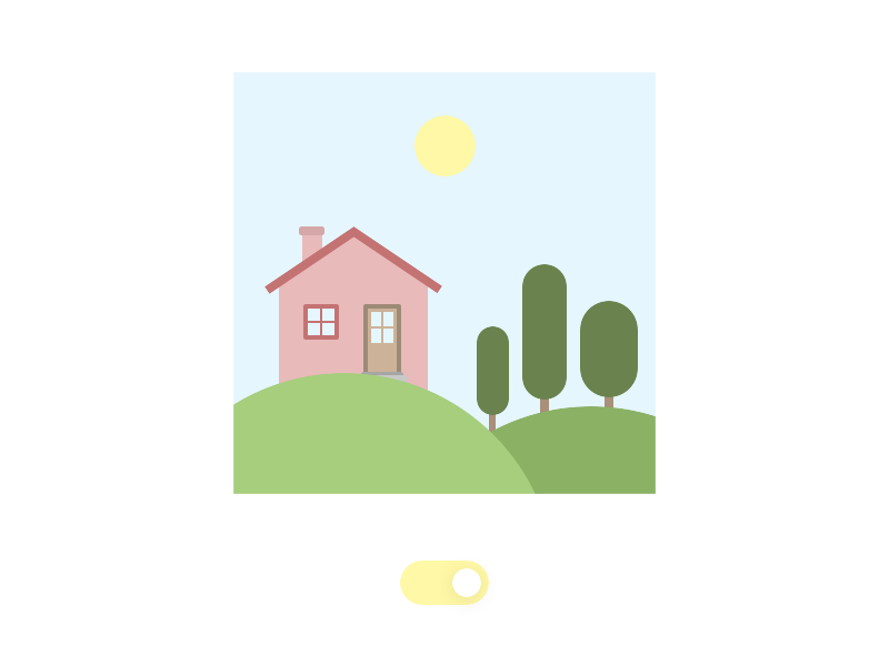 Daily UI #015 - On / Off Switch daily 100 daily ui day design dribbble house illustration landscape night off on on off switch sketch switch ui ui design user interface vector