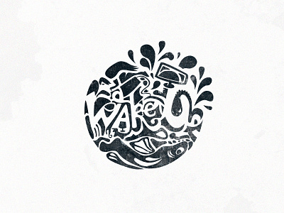 WakeUp lettering logo