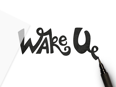 Wakeup_2 lettering logo wakeup