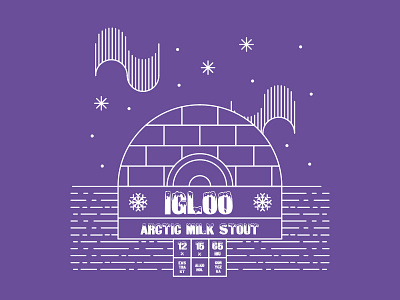 Igloo Stout arctic aurora beer borealis craft igloo label snow stout