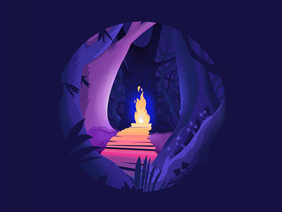 Fire 2d 2danimation animatedgif animation design fire fireplace forest frame by frame illustration illustrator loop motion motion design motion design school motion graphic design motiongraphics mushrooms nature procreate vector