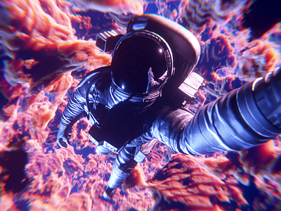 Selfie time 3d blender cosmos nebula