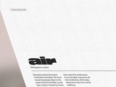 'Air' Poster close-up analog black white bold branding brutalism editorial editorial design minimal minimalism poster poster art poster design print typography