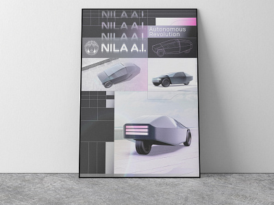 NILA A.I. Poster collage concept car concepts dynamic futuristic mockup mockup design poster art poster collection poster design render typography