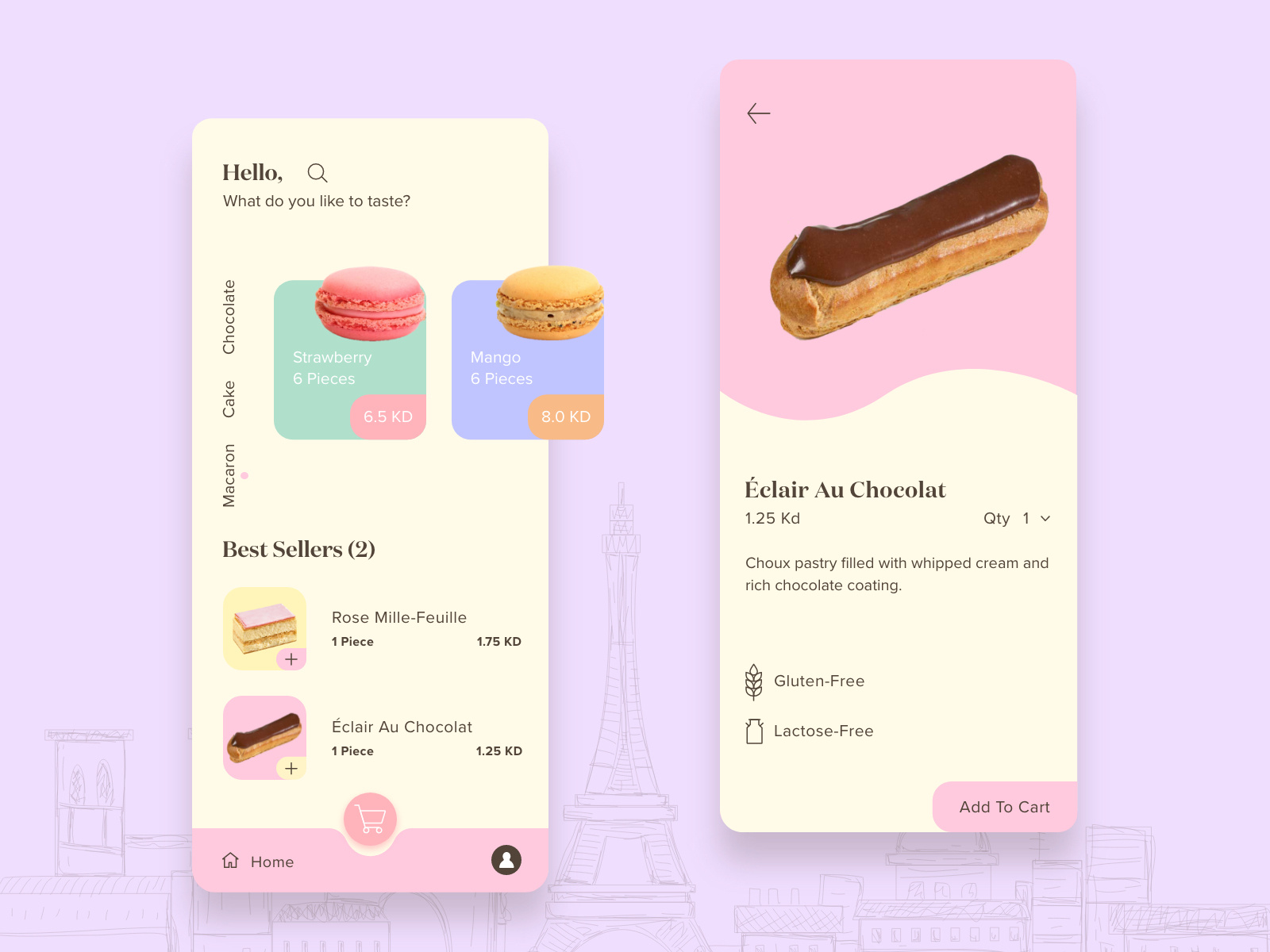 Sweet App Design by Wafa Hussain on Dribbble