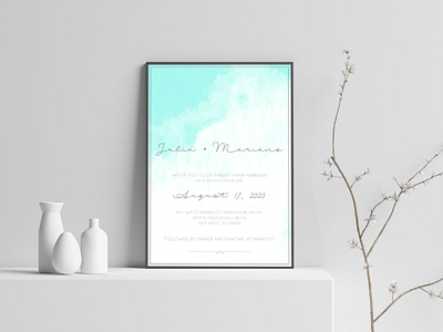 Wedding Invitation design illustration typography