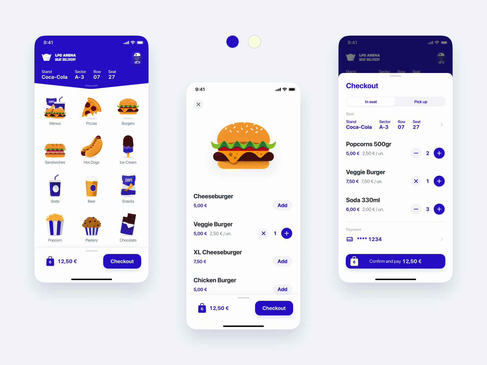 Seat Delivery App delivery food and drink food illustration ios mobile ui ux
