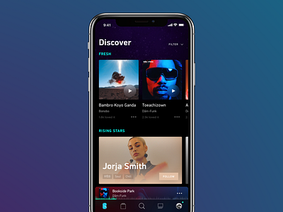 Music Player — Discover app music music app player player ui ui ux
