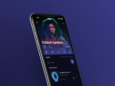 Music Player — Artist Page app music music app player player ui ui ux