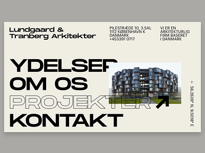 Lundgaard & Tranberg Arkitekter (Font Exploration) branding design font design landing page layoutdesign lettering minimal type typography ui ui ux design ui design ui design ux design ui ux designer userexperience userinterfacedesign ux web web design website