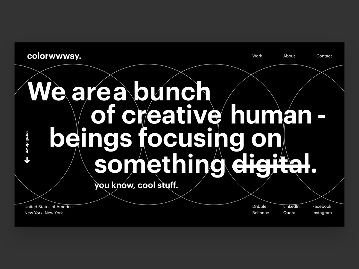 colorwwway digital design agency concept by Christian on Dribbble