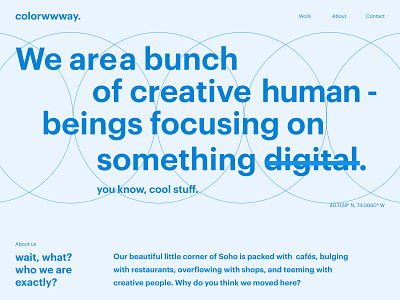 colorwwway. digital design agency wireframes 1.0