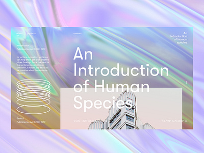 An introduction of human species (V3 - Colored) branding design font design landing page layoutdesign minimal minimalistic design type typography ui ui ux design ui design ui design ux design ui ux designer userexperience userinterfacedesign ux web web design website