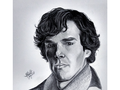Sherlock Holmes( Benedict Cumberbatch) Graphite portrait art artist benedict cumberbatch draw drawing graphite pencil portrait sherlock sherlock holmes