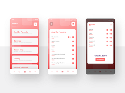 Online Food Ordering App agency concept food mobile mobile ui online order ui ui design uidesign uiux uiux design ux ddesign wallet walletapp